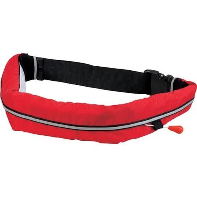 オーシャンライフ 手動膨張式ウエストタイプ 小型船舶用ライフジャケット レッド TYPE A WR-3-RD 1着 377-6507（直送品）