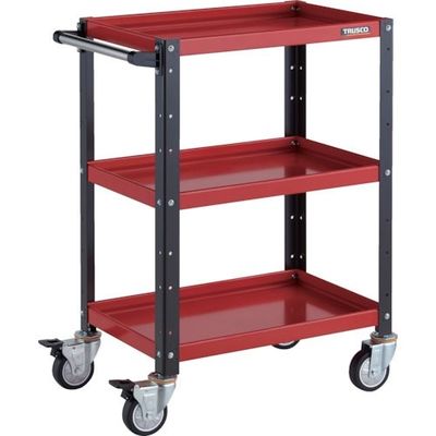 TRUSCO ツールワゴン バーディワゴン 600X400XH880 ウレタン車輪 レッド/ブラック BDW-963U-RBK 1台（直送品）