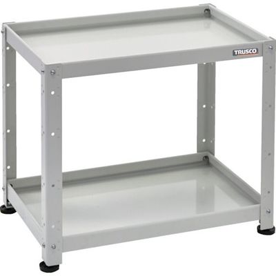 トラスコ中山 TRUSCO 小型ボルト式棚 バーディワゴンラック型 600X400 2段 ホワイト BDW-R662-W 1台（直送品）