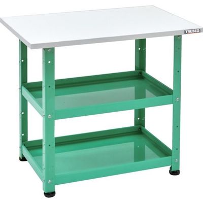 トラスコ中山 TRUSCO 小型物品棚 バーディワゴン固定型 600X400 天板付 ヤンググリーン BDW-R762T-YG 1台（直送品）