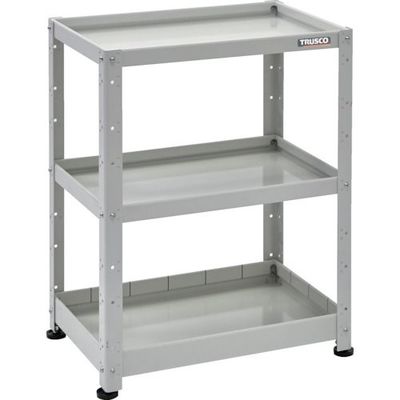 トラスコ中山 TRUSCO 小型ボルト式棚 バーディワゴンラック型 600X400 浅2深1段 ホワイト BDW-R963F1-W 1台（直送品）