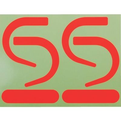 トラスコ中山 TRUSCO フック用蛍光ステッカー 蛍光赤(2組セット) SAS2-R 1組(2枚) 369-2010（直送品）