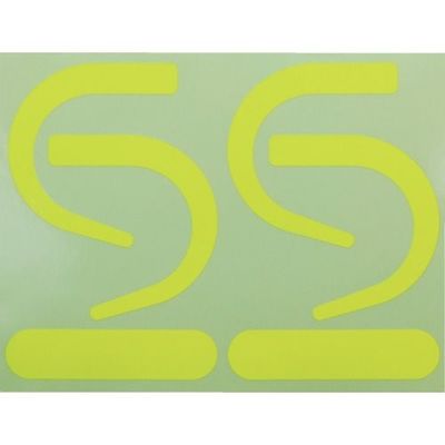 トラスコ中山 TRUSCO フック用蛍光ステッカー 蛍光黄(2組セット) SAS2-Y 1組(2枚) 369-2009（直送品）