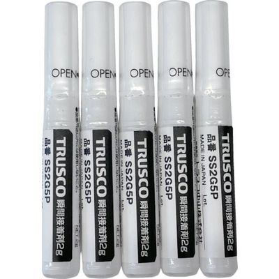 トラスコ中山 TRUSCO 瞬間接着剤 2g(5本入り) SS2G5P 1パック(5本) 355-4630（直送品）