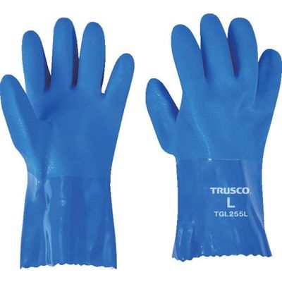 トラスコ中山 TRUSCO 耐油ビニール手袋1.2mm厚 Lサイズ 1双入 TGL255L 1双 362-3062（直送品）