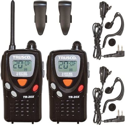 トラスコ中山 TRUSCO 特定小電力トランシーバー 2台セット TR-20X 1セット(2台) 382-0197（直送品）