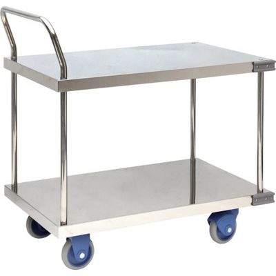 金沢車輌 金沢 大型静音ステンレス2段台車 SUS-304GS 1台 346-3732（直送品）