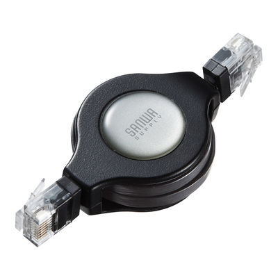 サンワサプライ 自動巻取りLANケーブル(カテゴリ5e) KB-MK15BKN 1個（直送品）