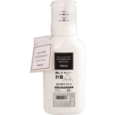 レック 押して計量詰め替えボトル600ml W00108 1個 215-7561（直送品）