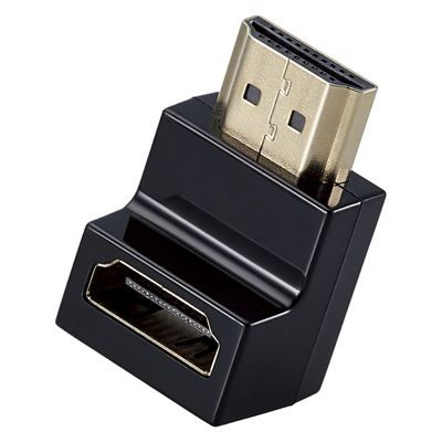 HDMI延長アダプタ L字 下向き 90度 変換 スリムコネクタ ブラック AD-HDAABS02BK エレコム 1個（直送品）