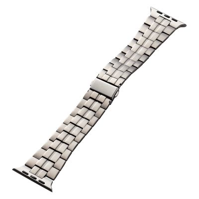 Apple Watch バンド チタン ステンレス 三つ折れプッシュ式 シルバー AW-49BDTITSV エレコム 1個（直送品）