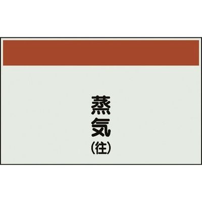 ユニット 配管識別シート 矢印なし 縦 蒸気往 大 404-42 1枚 164-2934（直送品）