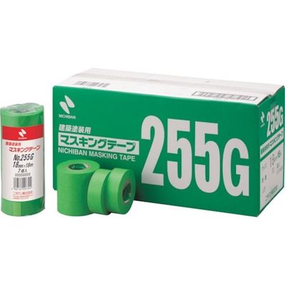 ニチバン 建築用マスキングテープ 255Gー20 20mmX18m(6巻入り) 1セット(60巻) 363-8284（直送品）