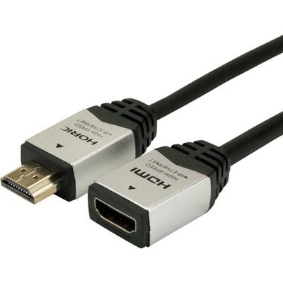 ホーリック HDMI延長ケーブル 0.5m シルバー HDFM05ー034SV 1個 408-4927（直送品）