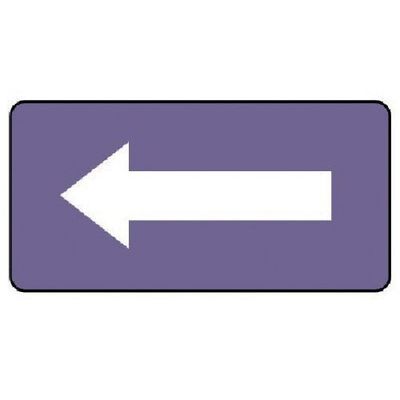 ユニット 配管ステッカー 灰紫地白矢印(極小) アルミ 30×60 10枚組 AS.5.50SS 1組(10枚) 746-3456（直送品）