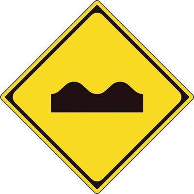 ユニット 道路標識(構内用) 警戒標識(209の3)路面凸凹あり 894-43B 1枚 362-4622（直送品）