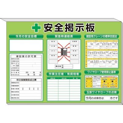 ユニット ミニ掲示板法令許可票入緑地 313-55AG 1セット 167-7621（直送品）