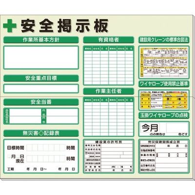 ユニット ◎安全掲示板法令許可票入横型緑地 313-910AG 1セット 167-7660（直送品）