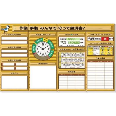 ユニット ◎安全掲示板(大)ログハウスタイプ 313-901A 1セット 167-7693（直送品）