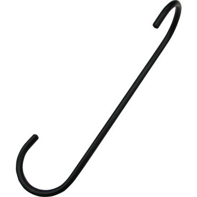 水本機械製作所 水本 アルミハンガーSフックツイスト(マットブラック) 全長200mm A-3031 1個 336-9557（直送品）