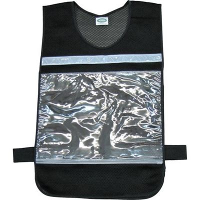 日本緑十字社 緑十字 差し込み式メッシュベスト 黒 MPZー200BK フリーサイズ 腹囲調節可 両面表示 237245 1着（直送品）