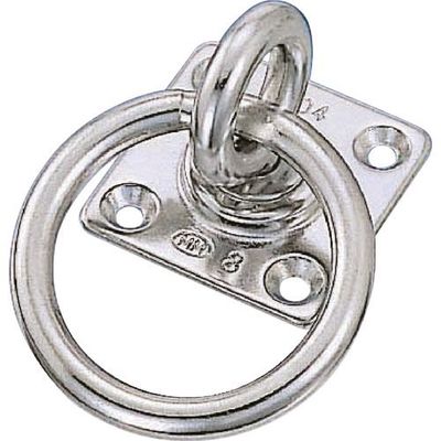 水本機械製作所 水本 ステンレス 回転丸カンプレート 丸カン内径40mm 40mm×40mm A-082 1個 113-6207（直送品）