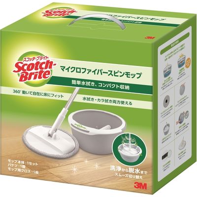 スリーエム ジャパン スコッチブライト マイクロファイバースピンモップ 4550309197612 1個（直送品）