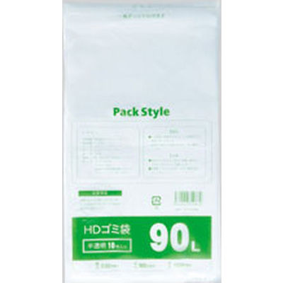 パックスタイル PS ゴミ袋 H-4 020-90L 半透明 00427546 1包(10枚)（直送品）