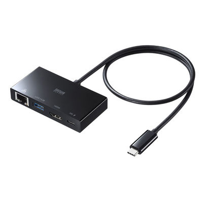 サンワサプライ USB Type-Cマルチ変換アダプタ AD-ALCMHL1BK 1個（直送品）