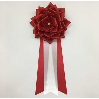 渡辺徽章 徽章リボン 大リボンバラ 赤 6個入 WK-BLR 3組（直送品）
