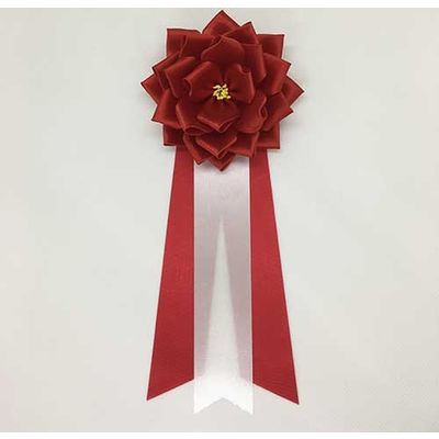 渡辺徽章 徽章リボン 中リボンバラ 赤 12個入 WK-BMR 3組（直送品）