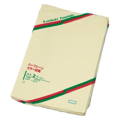 寿堂 封筒 角2 3080 500枚 クリーム 1箱（直送品）