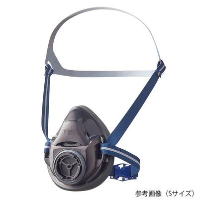 重松製作所 防じん・防毒両検定マスク/半面形/ Sサイズ/烏羽色(ブラック) TW01/HB(S)BK 1個 1-8456-11（直送品）