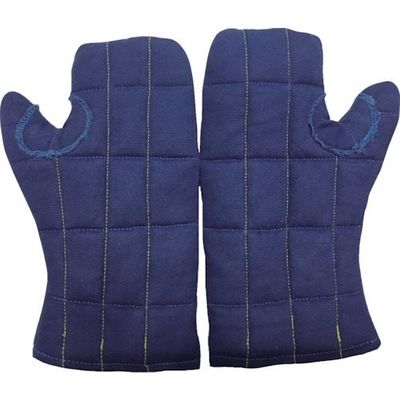 トラスコ中山 TRUSCO キャンバス生地ミトン 中綿入りケブラー糸使用 ネイビー CVM-NV 1双 256-6765（直送品）