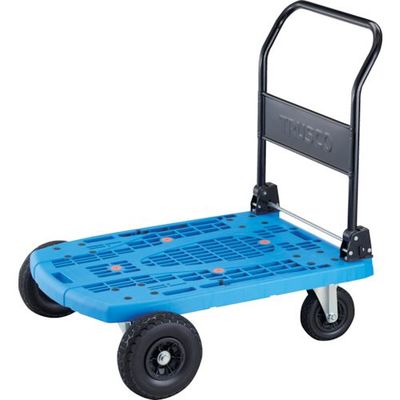 トラスコ中山 TRUSCO 樹脂台車 カルティオビッグオフロード 900X600 ノーパンクタイヤ ブルー MPK-906N-OR-B 1台（直送品）