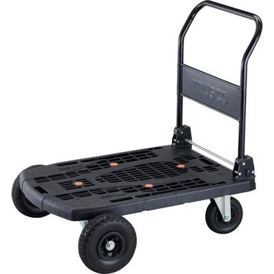 TRUSCO 樹脂台車 カルティオビッグオフロード 900X600 ノーパンクタイヤ ブラック MPK-906N-OR-BK 1台（直送品）