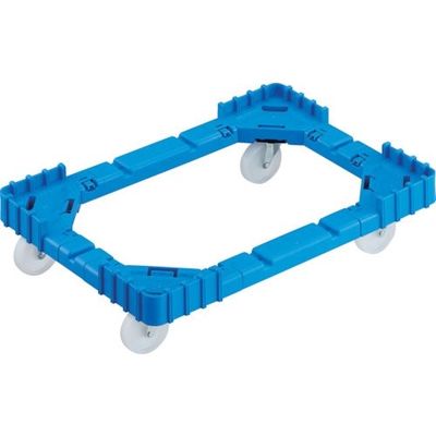 トラスコ中山 TRUSCO OCドーリー 50Lオリコン用 ナイロン車輪 4輪自在 ブルー OCD-50AN-B 1台 244-6310（直送品）