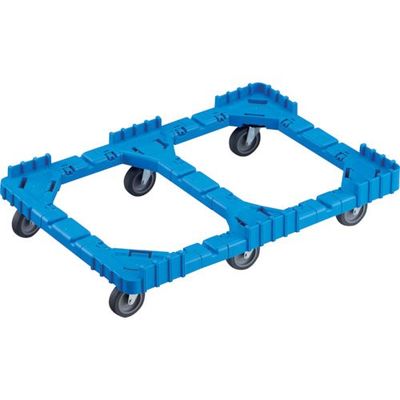 トラスコ中山 TRUSCO OCドーリー 75Lオリコン用 エラストマー車輪 6輪自在 片側ガード無し ブルー OCD-75B-B 1台（直送品）