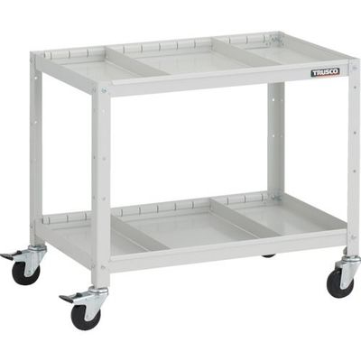 トラスコ中山 TRUSCO ツールワゴン ラビットワゴン 700X450XH600 2段 仕切板2段付 ホワイト RBW-672S2 W 1台（直送品）