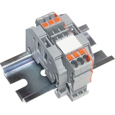 トラスコ中山 TRUSCO スプリング式端子台2線式 3極 電線サイズ0.25~1.5 SPTB18A-2-3P 1個 257-3035（直送品）