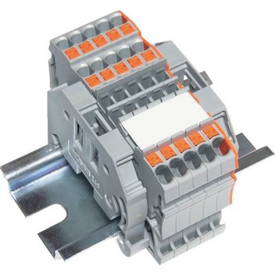 トラスコ中山 TRUSCO スプリング式端子台3線式 5極 電線サイズ0.25~1.5 SPTB18A-3-5P 1個 257-3033（直送品）