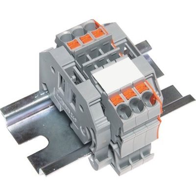 トラスコ中山 TRUSCO スプリング式端子台2線式 3極 電線サイズ0.25~2.5 SPTB24A-2-3P 1個 257-3042（直送品）