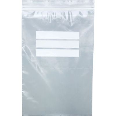 TRUSCO チャック付ポリ袋(白枠付) 0.08mm厚 280x200mm 100枚入 TCBW-I-8A-TM 1袋(100枚)（直送品）