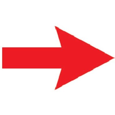 トラスコ中山 TRUSCO ドアプレート 矢印 裏面テープ付 40X60 厚み2MM TDP-YA 1枚 256-4562（直送品）