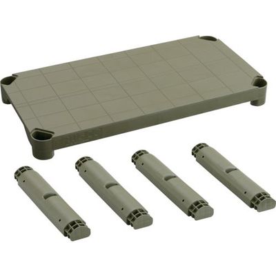 トラスコ中山 TRUSCO プラ棚用 棚板セット 棚板間隔高さ372mm用脚4本付 つや消しОD TPT-345S-MOD 1セット（直送品）