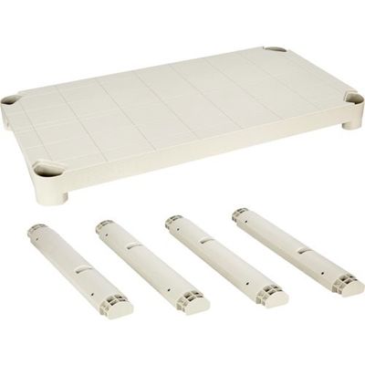 トラスコ中山 TRUSCO プラ棚用 棚板セット 棚板間隔高さ515mm用脚4本付 ネオグレー TPT-344SA 1セット（直送品）