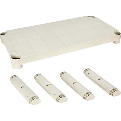 トラスコ中山 TRUSCO プラ棚用 棚板セット 棚板間隔高さ372mm用脚4本付 ネオグレー TPT-345SA 1セット（直送品）