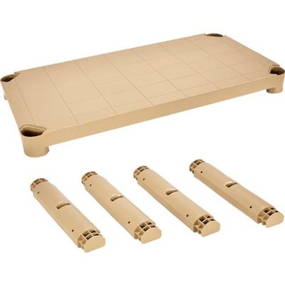 トラスコ中山 TRUSCO プラ棚用 棚板セット 棚板間隔高さ372mm用脚4本付 ライトサンド TPT-345S-LS 1セット（直送品）