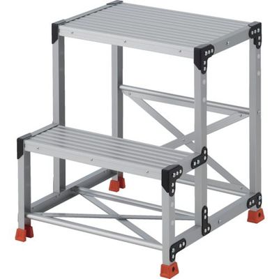 トラスコ中山 TRUSCO 作業用踏台 2段 ステップ奥行200 高さ0.70m 天板600X400 TSF-267 1台 258-0905（直送品）