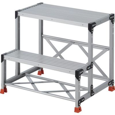 トラスコ中山 TRUSCO 作業用踏台 2段 ステップ奥行200 高さ0.70m 天板800X400 TSF-287 1台 258-0881（直送品）